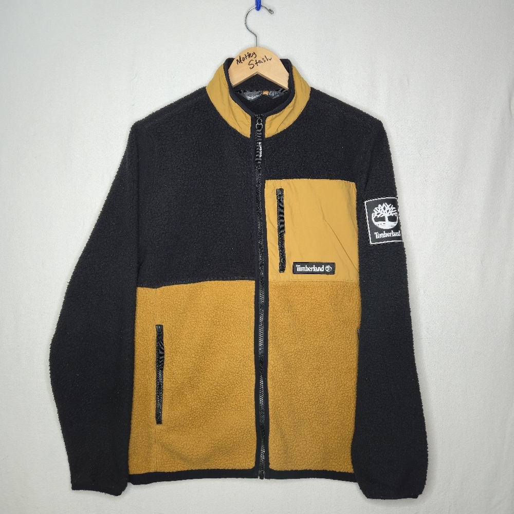 Timberland Outdoor Archive Men's Sherpa Fleece Jacket Wheat/Black Size S